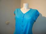 King Louie azuur blauw truitje open werkje deels XL, Maat 46/48 (XL) of groter, Zo goed als nieuw, King Louie, Verzenden