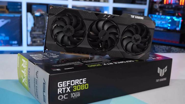 RTX 3080 Asus Tuf 10GB LHR, Computers en Software, Videokaarten, Gebruikt, Nvidia, PCI-Express 4.0, GDDR6, HDMI, DisplayPort, Ophalen of Verzenden