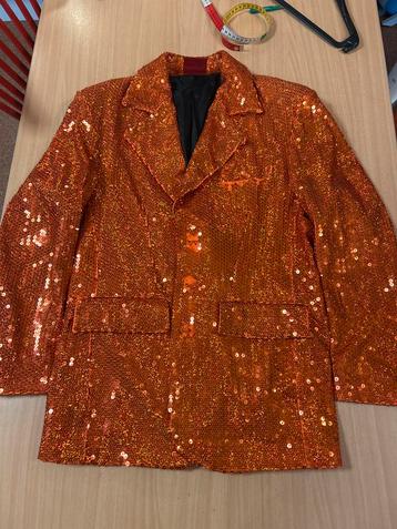 Oranje Glitter Colbert beschikbaar voor biedingen