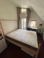 Tweepersoonsbed en matras 160 - 200, Huis en Inrichting, Ophalen, Gebruikt, Beige, Tweepersoons