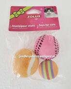 Kattenspeelgoed    " Speelballen set van 3  "  NIEUW!  €3.25, Dieren en Toebehoren, Kattenspeelgoed, Nieuw, Ophalen of Verzenden