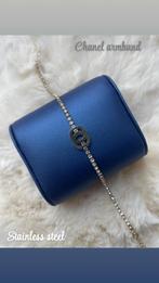 Elegante armband met strass, Staal, Verzenden, Nieuw, Zilver