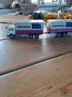Siku Mercedes Eurotrans Vrachtwagen met Kar, Hobby en Vrije tijd, Modelauto's | 1:50, Ophalen of Verzenden, Gebruikt, Bus of Vrachtwagen