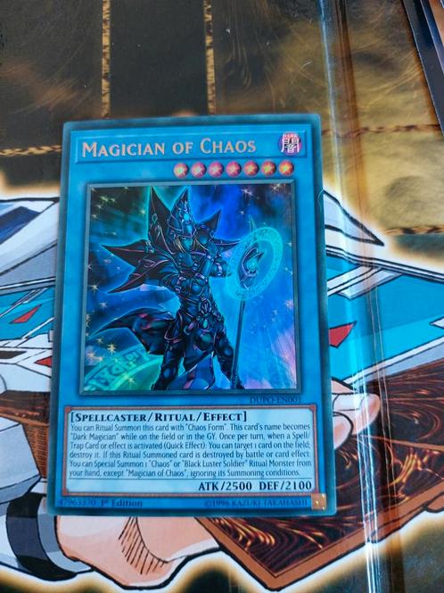 Yu-gi-oh Magician of chaos dupo-en001 first edition, Auto diversen, Autostickers, Ophalen of Verzenden