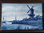 Mooi handgeschilderd delftsblauw tegeltableau, Antiek en Kunst, Antiek | Wandborden en Tegels, Ophalen