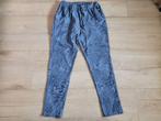 Blauwe broek met print circa maat XL ~ TH0079, Blauw, Maat 46/48 (XL) of groter, Ophalen of Verzenden, Lang