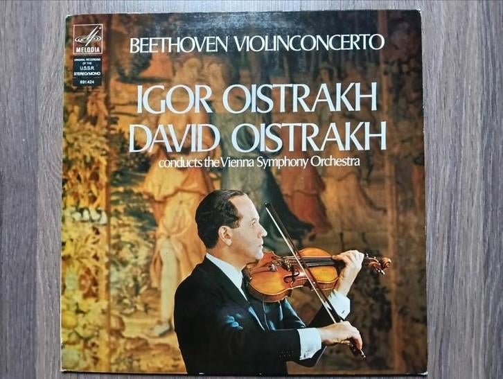 Beethoven Vioolconcert - Igor Oistrakh Vinyl, Ophalen of Verzenden, Zo goed als nieuw, Orkest of Ballet, 12 inch