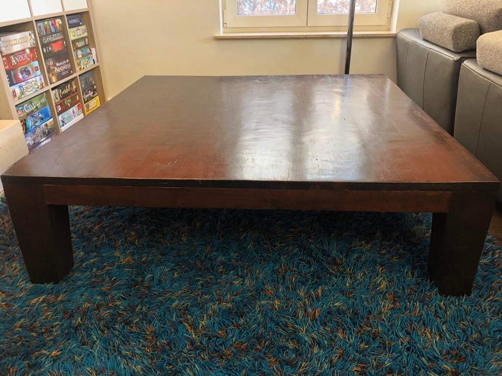 Mooie lage salontafel in goede staat, Ophalen, 100 tot 150 cm, Vierkant, Zo goed als nieuw