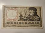 100 Gulden 1953 (Erasmus) ZY Serie, Postzegels en Munten, Bankbiljetten | Nederland, Verzenden, 100 gulden, Los biljet