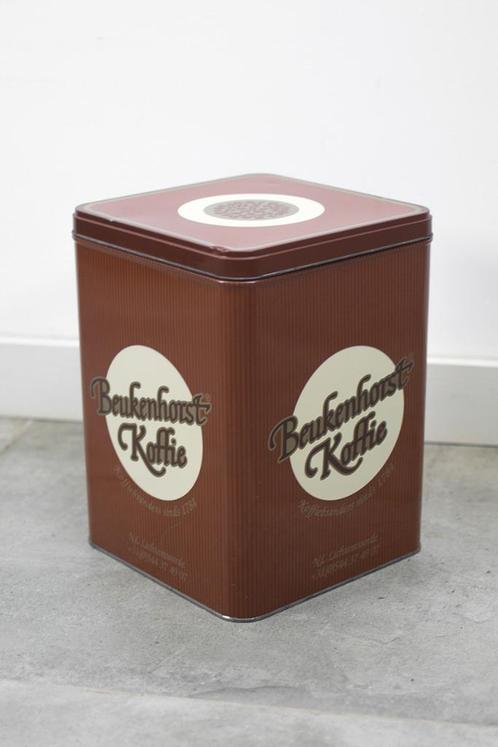 Vintage, retro blik Beukenhorst koffie, koffieblik, Verzamelen, Blikken, Gebruikt, Koffie, Overige merken, Ophalen of Verzenden