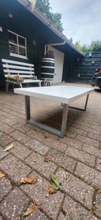 Woonkamer tafel wit, Tuin en Terras, Ophalen, Gebruikt, Rechthoekig, Hout