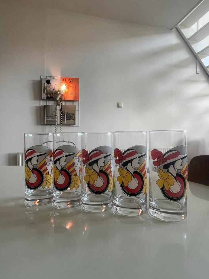 Jaren ‘80 - Vintage longdrinkglazen!, Huis en Inrichting, Keuken | Servies, Nieuw, Glas of Glazen, Overige stijlen, Glas, Ophalen of Verzenden