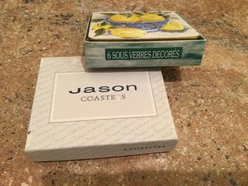 2x 6 onderzetters uit de vorige eeuw. Vintage  beschikbaar voor biedingen