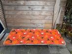 Vintage retro ligbed oranje bruin, Ophalen, Gebruikt
