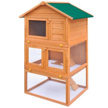 AANBIEDING | Konijnenhok voor buiten 1 verdieping hout! GRT beschikbaar voor biedingen
