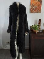 Vintage Afghaanse jas met paisleyprint | maat S/M, Maat 38/40 (M), Zwart, Ophalen of Verzenden, Zo goed als nieuw