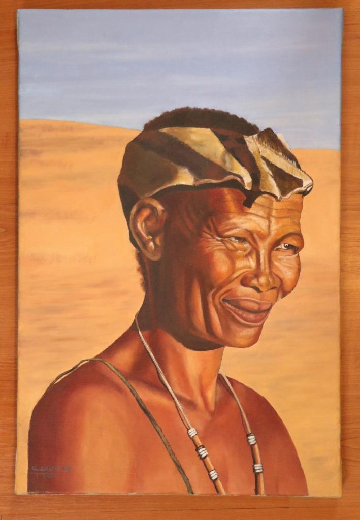 G.J. Kuiper (1926-2013) - Zuid-Afrikaanse vrouw in Woestijn, Antiek en Kunst, Kunst | Schilderijen | Klassiek, Ophalen