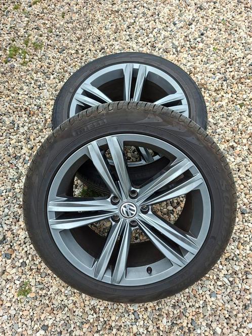 tiguan 19" Sebring r- line velgen met zomerbanden, Auto-onderdelen, Banden en Velgen, Banden en Velgen, Zomerbanden, 19 inch, 255 mm