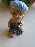 Beeldje jongen met hondje, 70-er jaren, scandinavisch., Ophalen of Verzenden