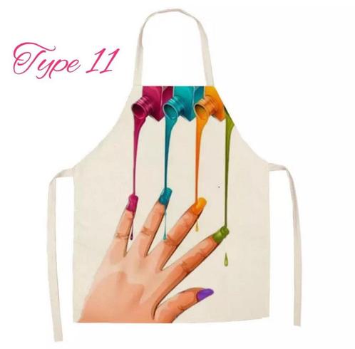 Nagels Print Linnen Schort. Nagelstyliste/Nagelspullen., Sieraden, Tassen en Uiterlijk, Uiterlijk | Cosmetica en Make-up, Nieuw