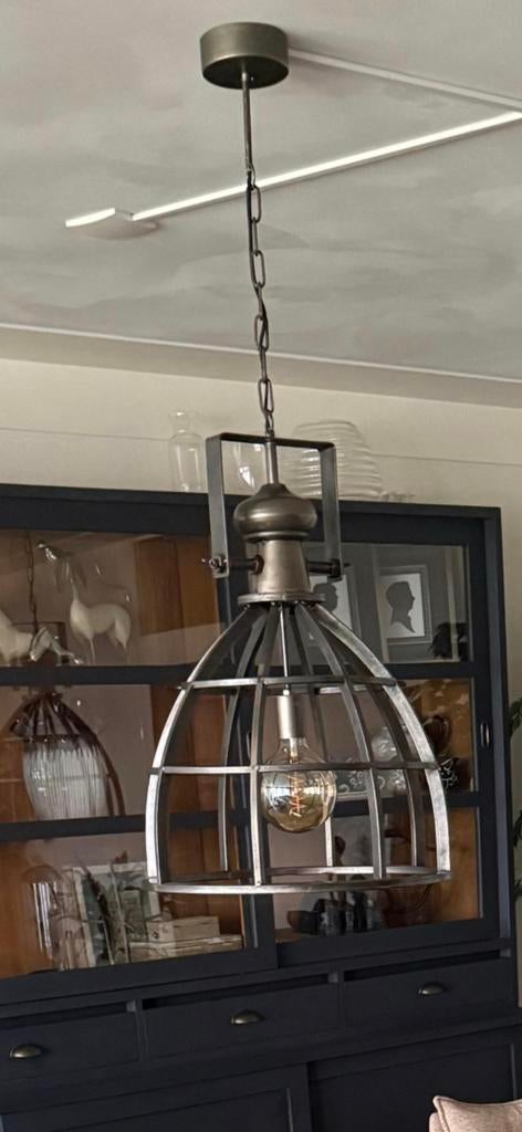 Hanglamp gietijzer, Verzenden, Zo goed als nieuw, Industriële, Metaal