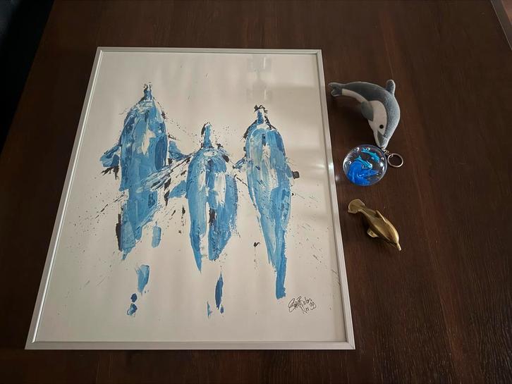 Dolfijn Collectie: Schilderij, Messing, Glas, Sleutelhanger, Huis en Inrichting, Woonaccessoires | Overige, Nieuw, Ophalen