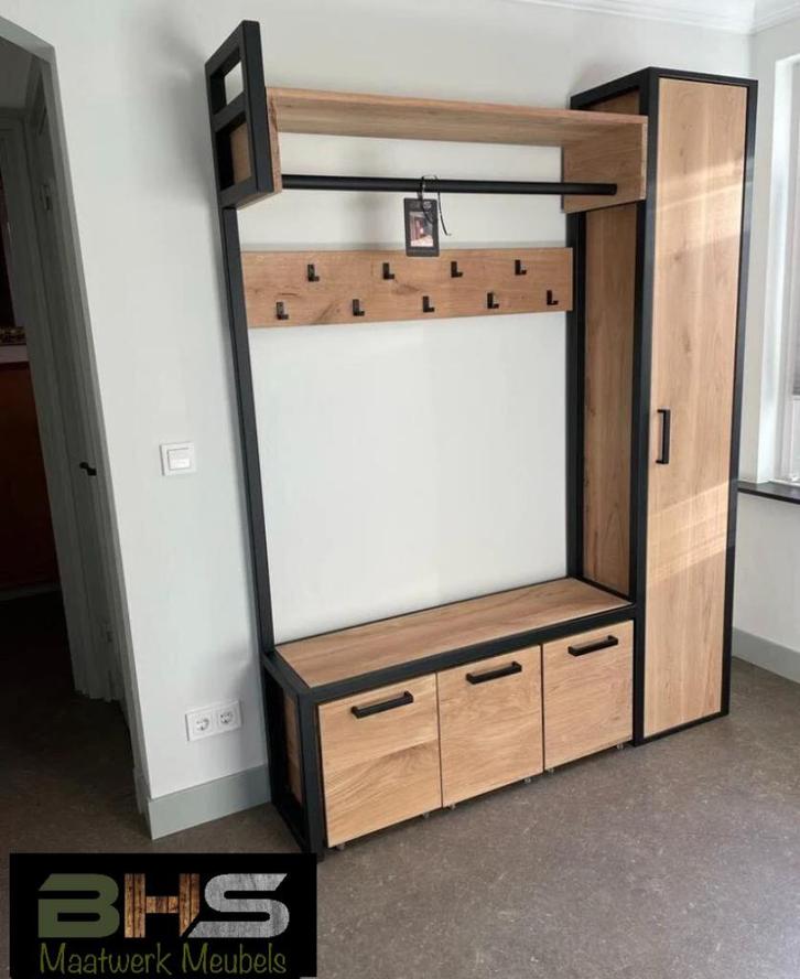 Garderobekast Leiden - Volledig op maat leverbaar #eiken, Huis en Inrichting, Woonaccessoires | Kapstokken, Nieuw, Staande kapstok