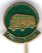 VW Volkswagen spijl bus groen op koper speldje( D_122a ), Verzenden, Nieuw, Transport, Speldje of Pin