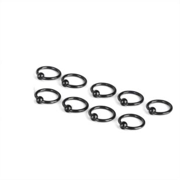 Zwarte chirurgisch stalen piercing ringetjes 1,2 x 12 mm. beschikbaar voor biedingen