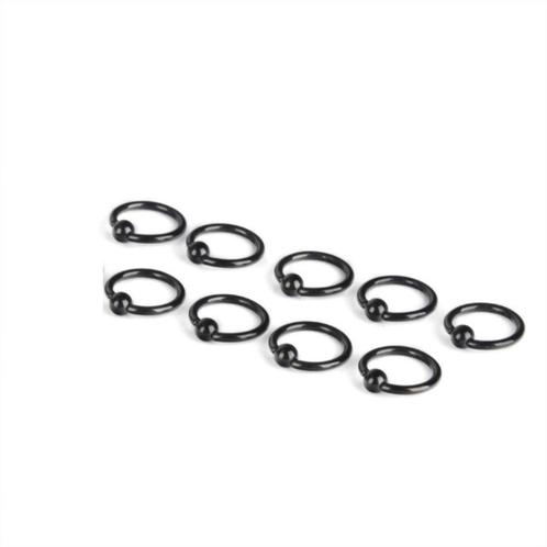 Zwarte chirurgisch stalen piercing ringetjes 1,2 x 12 mm., Sieraden, Tassen en Uiterlijk, Piercings, Nieuw, Staal, Ophalen of Verzenden
