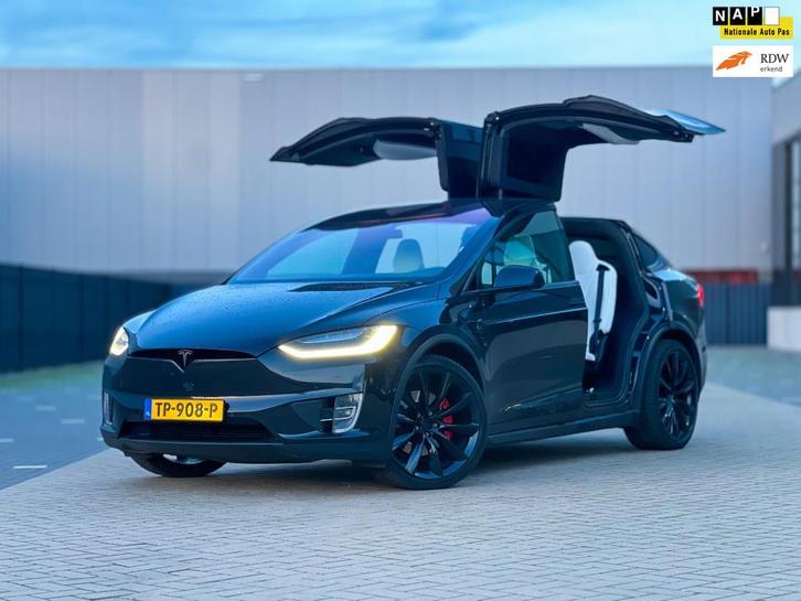 Tesla Model X 100D 22" 92% SOH wit interieur CCS FSD €7500, Auto's, Tesla, Bedrijf, Te koop, Model X, 4x4, ABS, Achteruitrijcamera