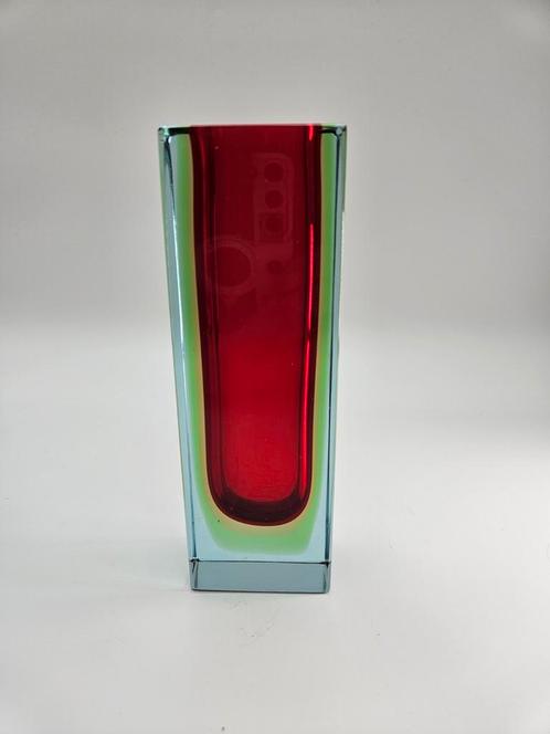 Murano Sommerso Blokvaas, Antiek en Kunst, Antiek | Vazen, Ophalen of Verzenden
