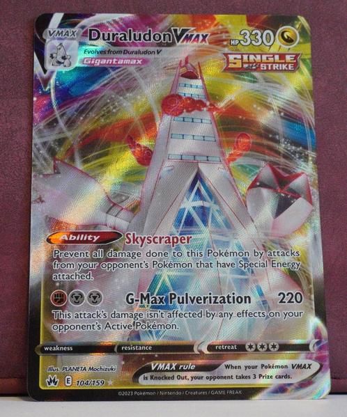 Duraludon VMAX Full Art 104-159 Crown Zenith Pokémon Kaart, Hobby en Vrije tijd, Verzamelkaartspellen | Pokémon, Nieuw, Losse kaart