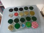 20 glazen potten met schroefdeksel jam-inmaak-bewaar, Ophalen of Verzenden, Zo goed als nieuw, Glas, Pot, Bus of Blik