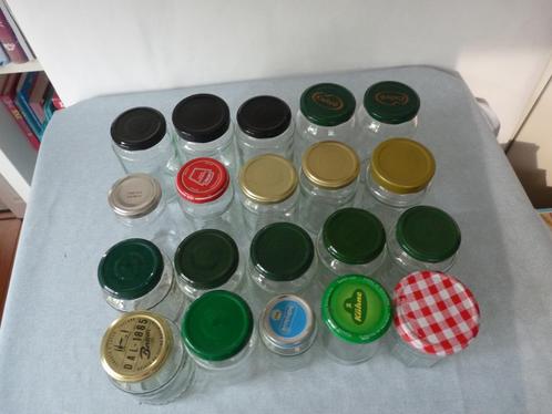 20 glazen potten met schroefdeksel jam-inmaak-bewaar, Huis en Inrichting, Keuken | Potten en Pannen, Zo goed als nieuw, Pot, Bus of Blik