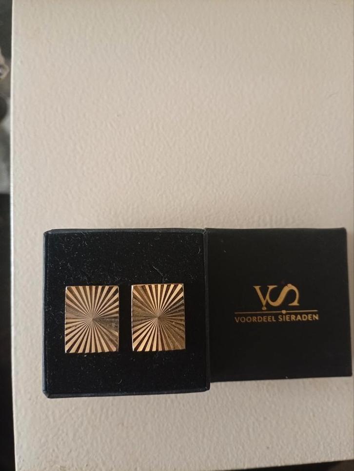 2 paar Manchetknopen, Sieraden, Tassen en Uiterlijk, Manchetknopen, Gebruikt, Overige materialen, Verguld, Ophalen of Verzenden