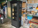 Vitrine kast, mat zwart, Gebruikt, 150 tot 200 cm, 25 tot 50 cm, 50 tot 100 cm