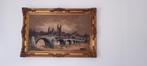 Oud schilderij Maasbrug Maastricht, Antiek en Kunst, Kunst | Schilderijen | Klassiek, Ophalen of Verzenden