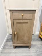 Vintage Nachtkastje met Marmerblad, Huis en Inrichting, Kasten | Dressoirs, Ophalen, Minder dan 50 cm, Gebruikt, Met lade(s)