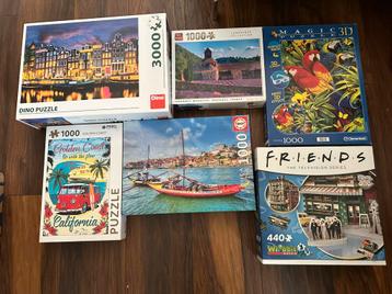 6 puzzels zie foto’s en omschrijving beschikbaar voor biedingen
