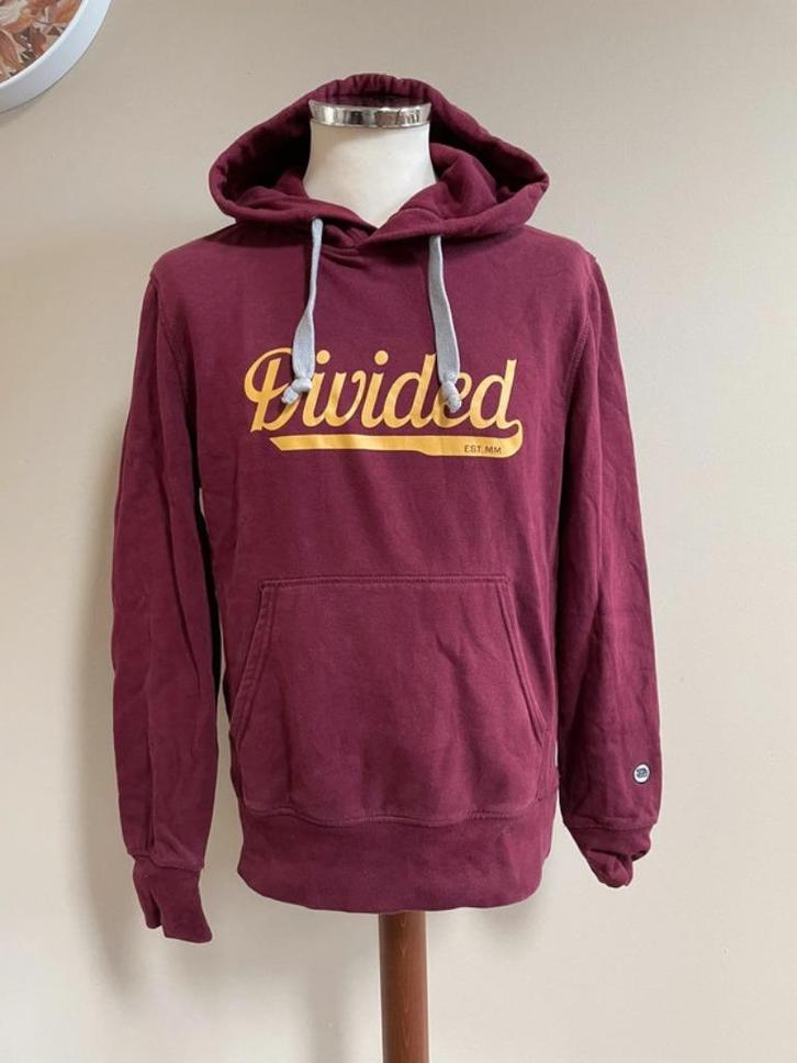 Divided by H&M Bordeaux hooded maat M, Kleding | Heren, Truien en Vesten, Zo goed als nieuw, Maat 48/50 (M), Rood, Ophalen of Verzenden