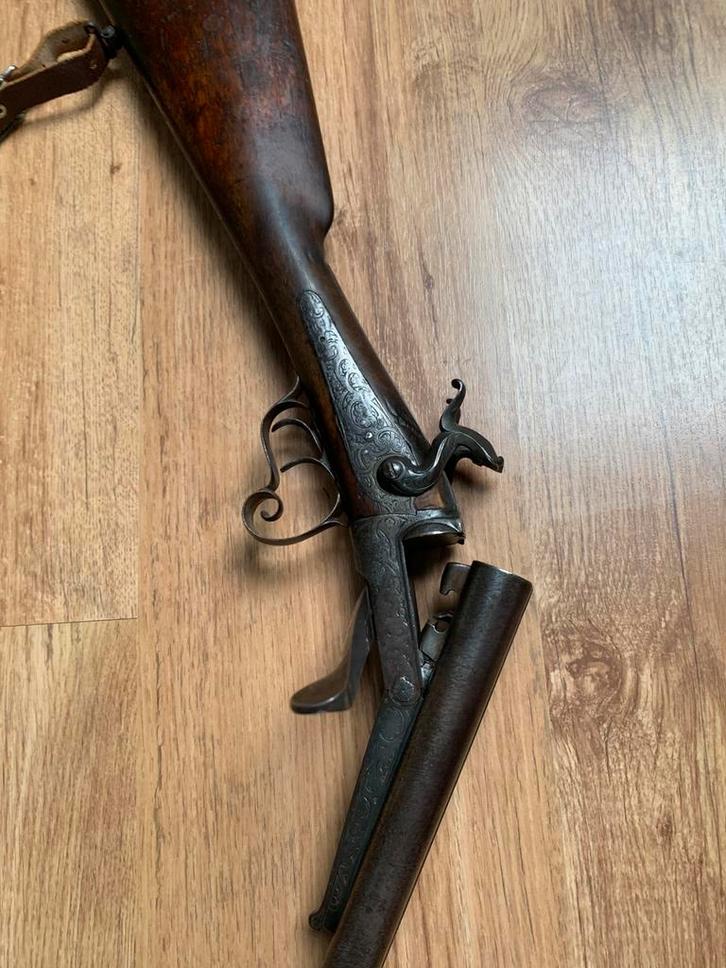Sierlijk dubbelloops jachtgeweer cal.16 vrijgesteld, Verzamelen, Militaria | Algemeen, Landmacht, Overige typen, Ophalen of Verzenden