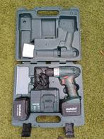 metabo bs12 nicd , accuboormachine set , 12 volt , in koffer, Ophalen, Gebruikt, Variabele snelheid, Boor- en Schroefmachine