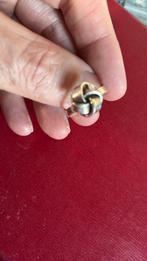 835 zilver gekeurde ring 17 mm, Sieraden, Tassen en Uiterlijk, Ringen, Gebruikt, Ophalen of Verzenden, 17 tot 18, Dame