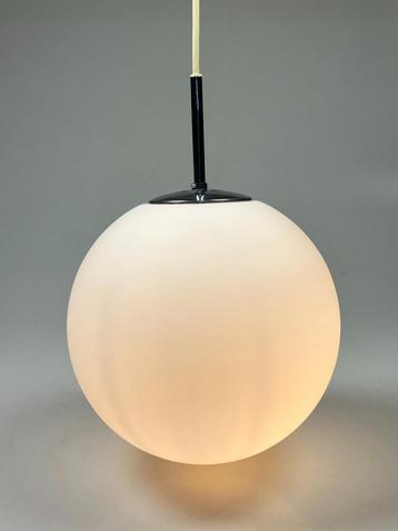 Vintage Glazen Bollamp / Hanglamp, Glashütte Limburg, 1960's beschikbaar voor biedingen