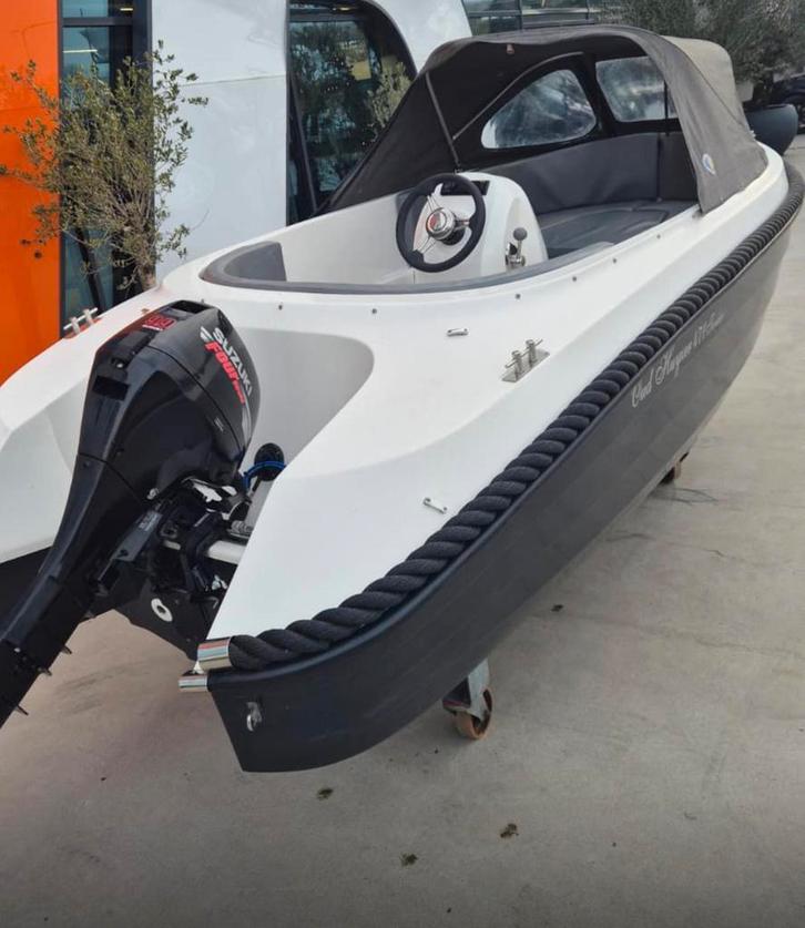 Oudhuijzer 471suzuki 9.9pk opties TWEEDE KERSTDAG GEOPEND 🎅, Watersport en Boten, Sloepen, Zo goed als nieuw, 3 tot 6 meter, Buitenboordmotor