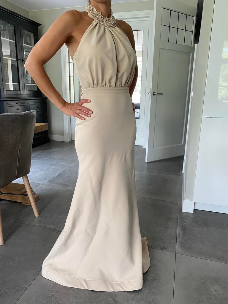 3 Elegante avondjurken samen 50€, Beige, Ophalen of Verzenden, Maat 36 (S), Gedragen