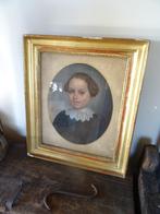 mooi Frans portret / schilderij van meisje, Antiek en Kunst, Ophalen