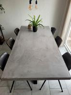 Betonlook tafel 200x100, 200 cm of meer, Rechthoekig, Ophalen, Vijf personen of meer