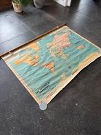 Oude School Wereldkaart - Groot Formaat, Antiek en Kunst, Ophalen, Aardrijkskunde